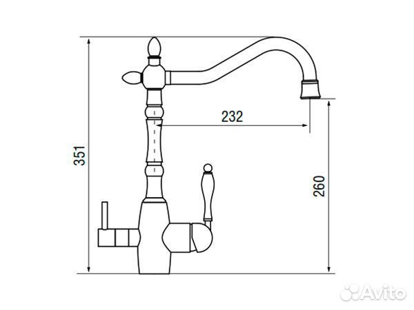 Смеситель Longran Classica LM2193 Bronze