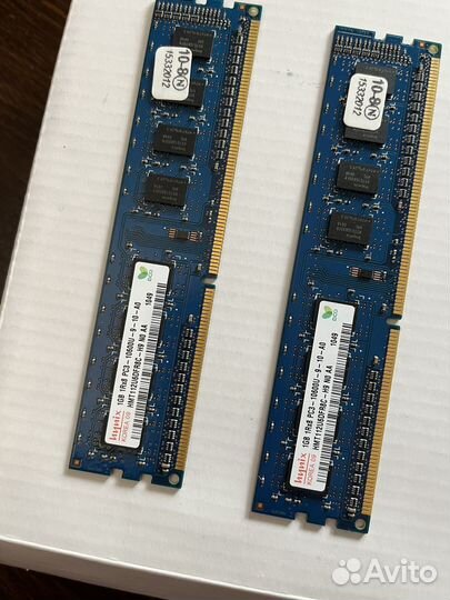 Оперативная память ddr3 1гбх2