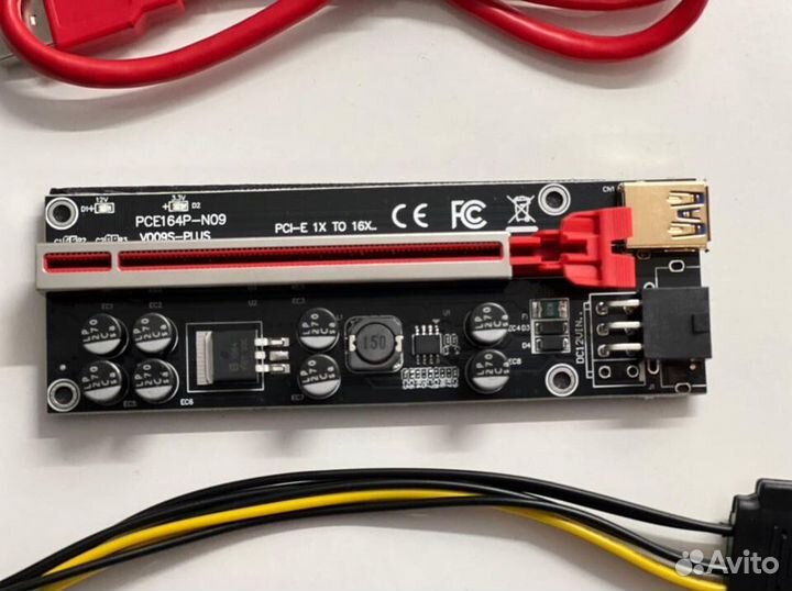 USB райзер для майнинга 009s plus PCI-E1x to 16x