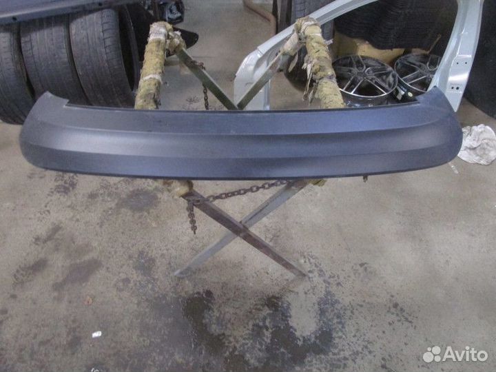 Юбка заднего бампера Skoda Rapid 2013-2020 (Лифтбэ