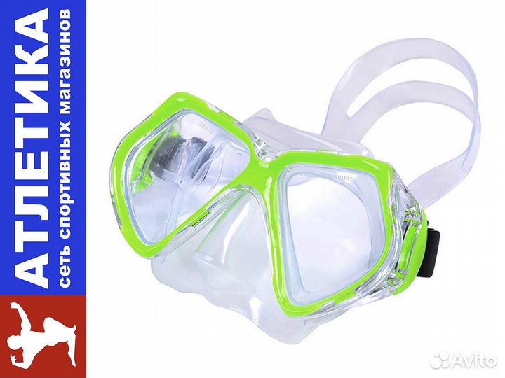 Маска для дайвинга, зеленая