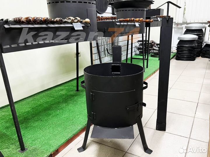 Печь под казан 12л с трубой и дверцей