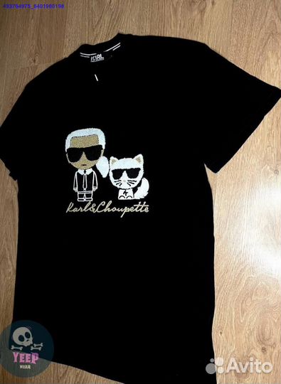 Футболка Karl Lagerfeld черная S XL XXL (Арт.88121)