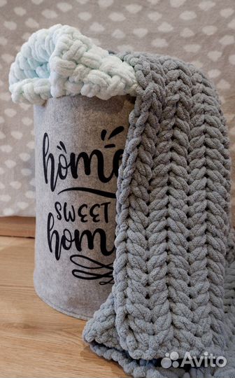 Детский плюшевый плед ручной работы