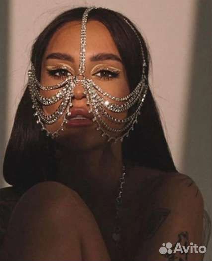 Украшение для лица, tico, бурга, маска из цепочки