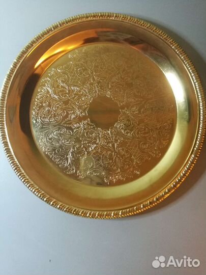 Новый кофейный набор металлический с позолотой