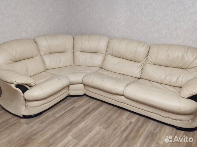 Угловой кожаный диван из натуральной кожи , ширина 300, глубина 200 ...