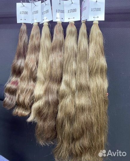 Волосы для наращивания 50 см блонд