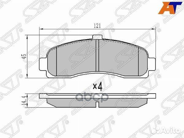 Колодки тормозные перед nissan micra K11 92- ST