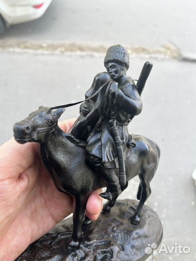 Статуэтка чугун прощание казака с казачкой