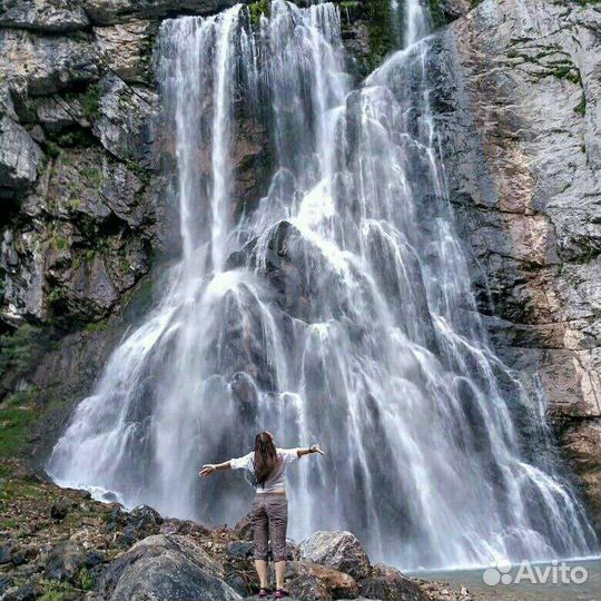Джипп тур в Абхазию Гегский водопад