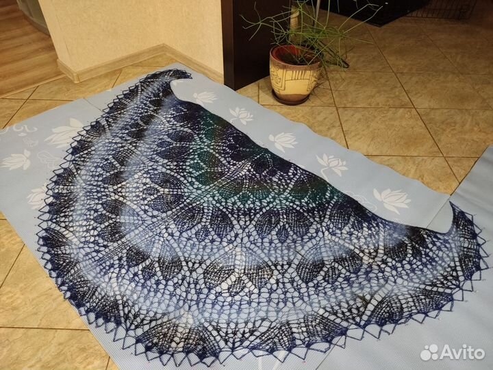 Шаль-накидка с Шерсти и ангоры