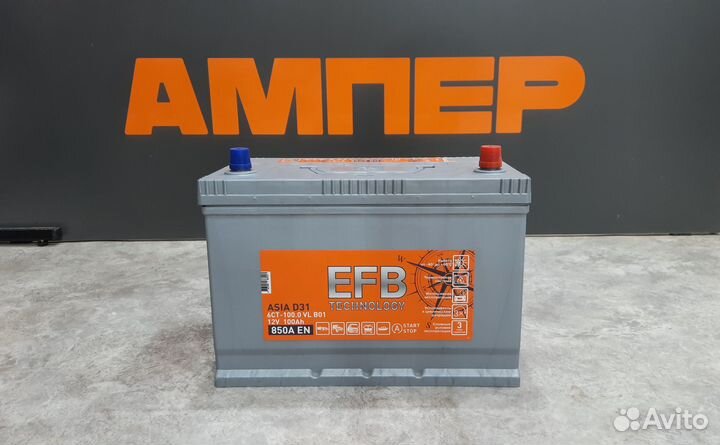 Аккумулятор 100 А.ч. Titan Asia EFB 850 A/EN