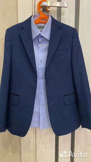 Школьный костюм для мальчика 134 синий