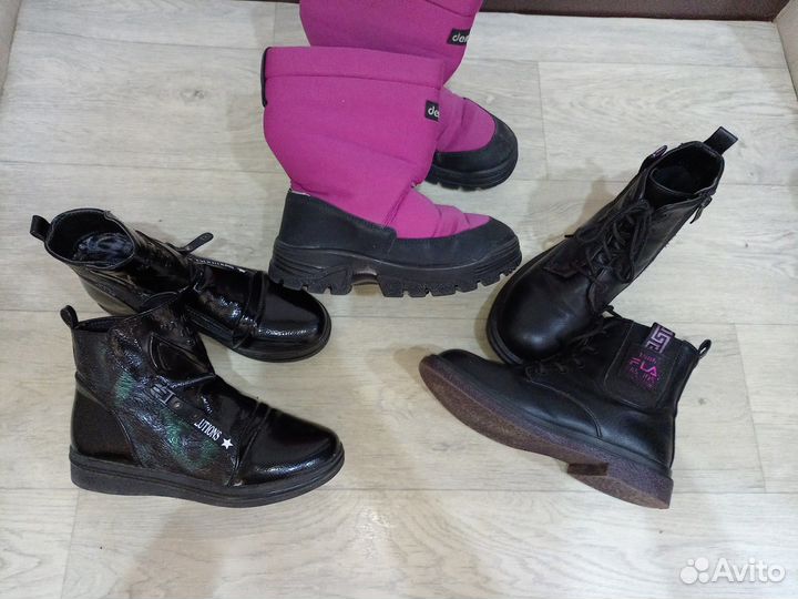 Ботинки и сапоги на для девочки 34-35 осень зима