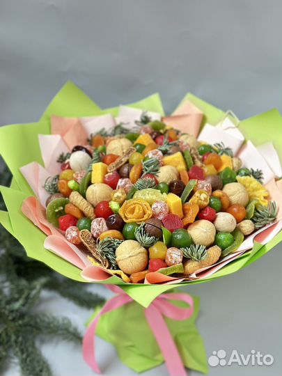 Съедобный сухофруктовый букет из сухофруктов