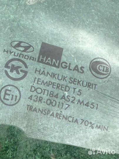 Стекло двери переднее правое Hyundai Coupe 2004
