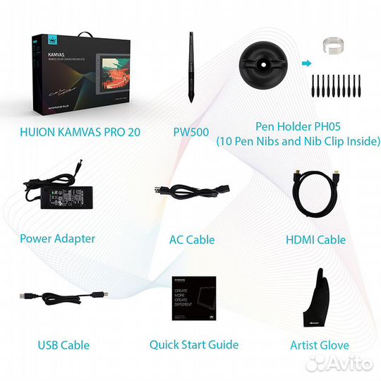 Графический планшет huion kamvas Pro 20