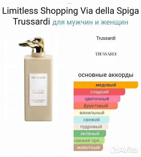 Trussardi Limitless shopping via della spiga 100ml