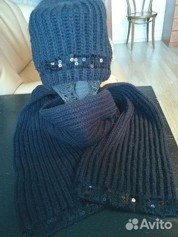 Шапка и шарф женский. Италия