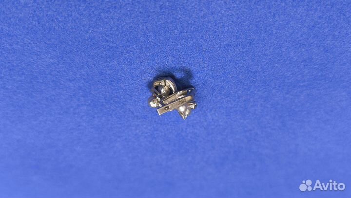 Серьги белое золото с бриллиантами