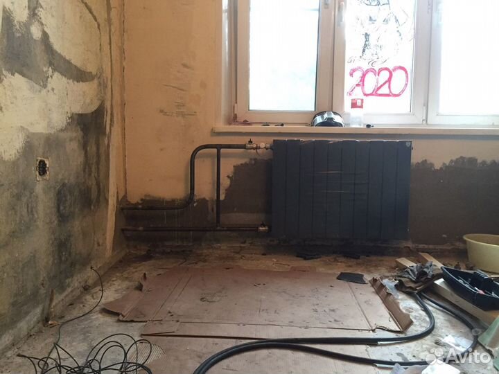 Замена батарей отопления газосварка+трубогиб