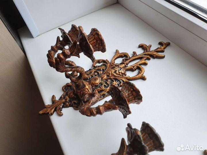 Подсвечник настенная бра бронза