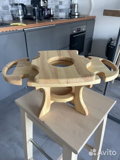 Подставка для вина с блюдом / винный столик