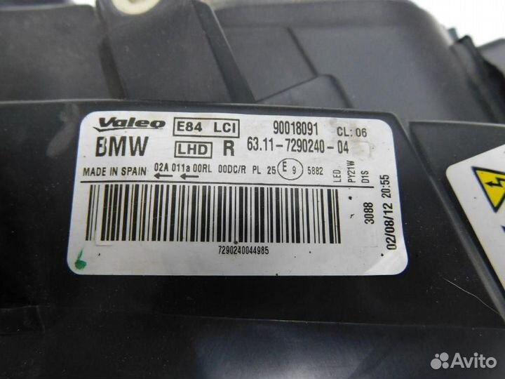 Фара правая BMW X1