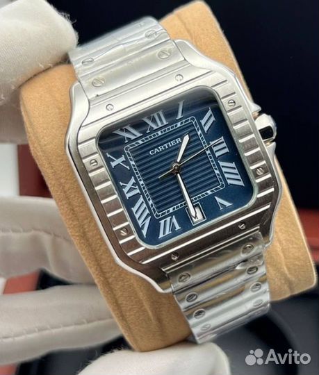 Часы мужские кварцевые с синим циферблатом