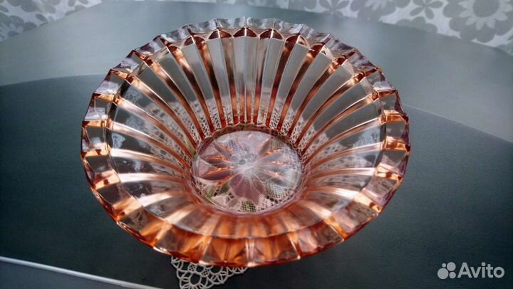 Ваза для фруктов, варенья цветное стекло