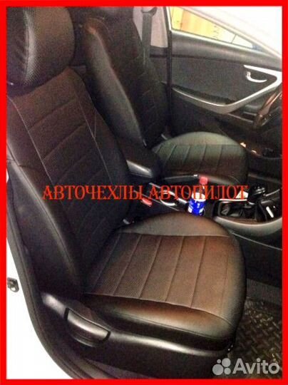Чехлы Автопилот Hyundai Elantra 6 из экокожи чёрны