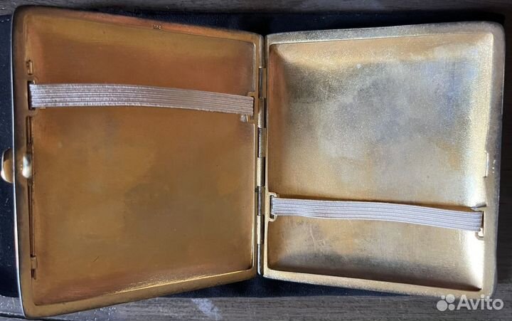 Очень редкий серебряный портсигар Поль Эмиль Шабас