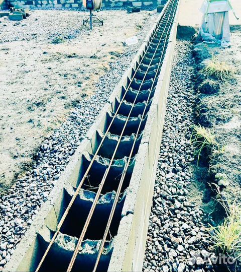 Опалубка для фундамента,цоколя.Бетонные блоки.Жби