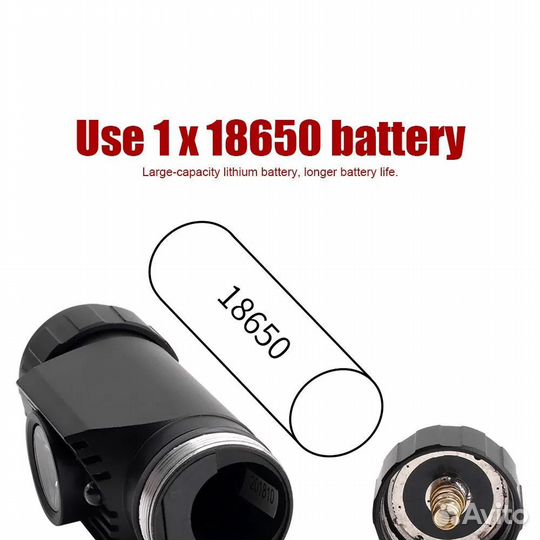 Налобный фонарь Boruit RJ020 с аккумулятором