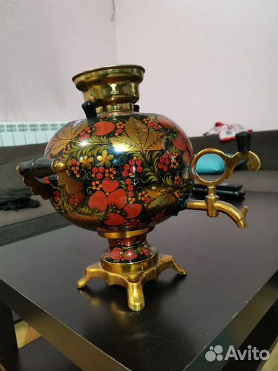 Винтажный самовар электрический росписной