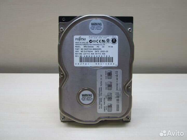 HDD fujitsu MPE3084AE (8,4GB) IDE рабочий №43