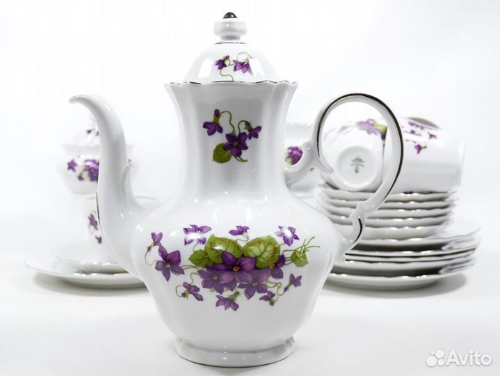 Германия чайный сервиз фарфор фиалки