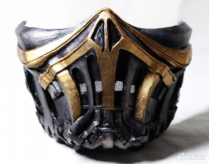 Полумаска Маска Скорпион Саб-Зиро Мортал Комбат