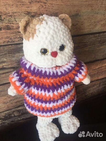 Кошечка вязаная мягкая игрушка