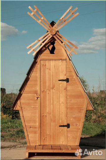 Дачный туалет с декором и установкой фнг 990