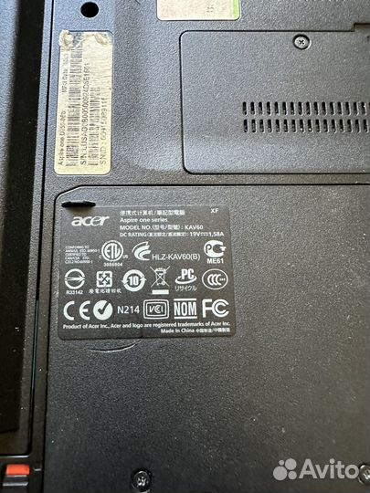 Нетбук acer aspire one series kav60