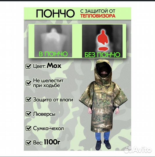 Защита от тепловизора/дождевик