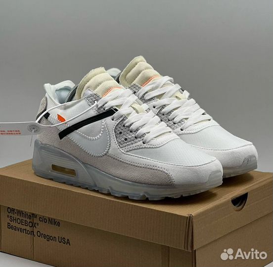 Кроссовки Nike Air Max Off White (белые)