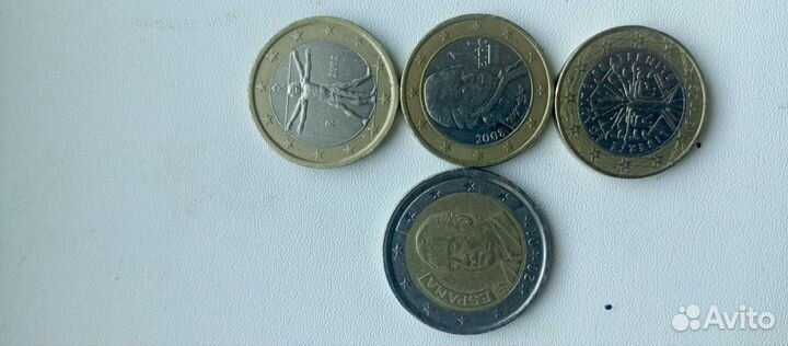 Монеты евро, евро центы