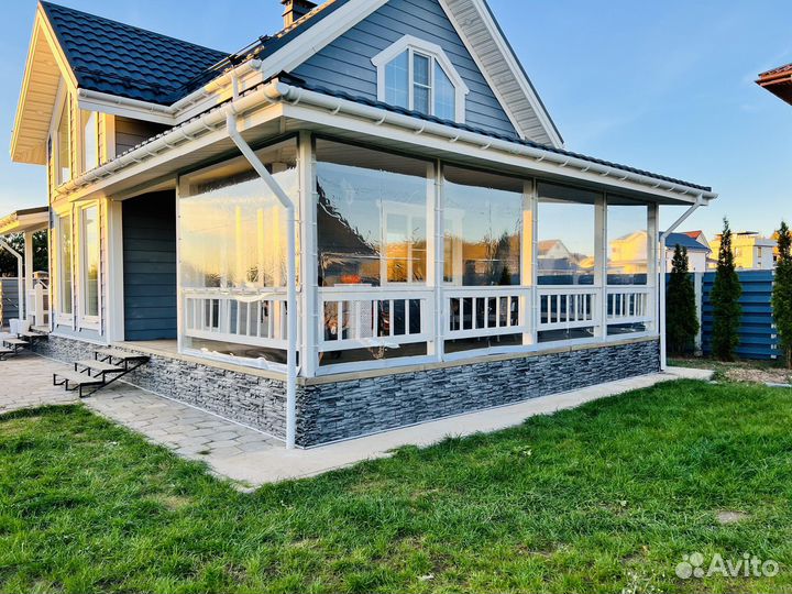 Мягкие окна (шторы) для кафе