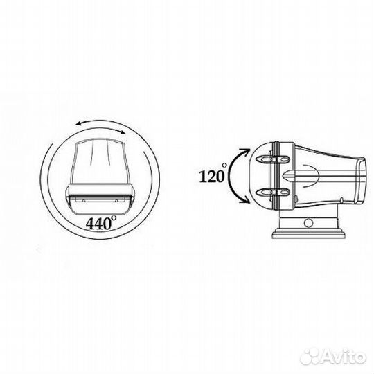Прожектор стационарный ксеноновый проводной пульт