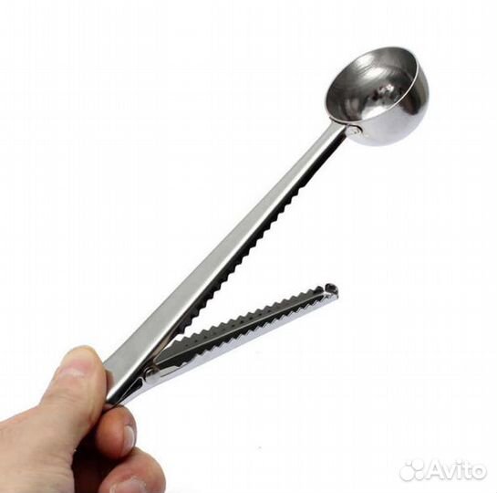 Мерная ложка с зажимом для кофе, мороженого и т.д