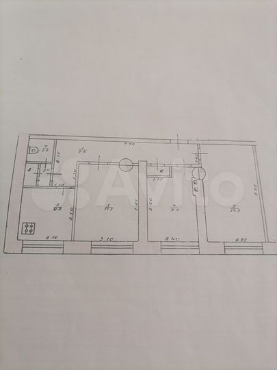 3-к. квартира, 53,2 м², 2/2 эт.