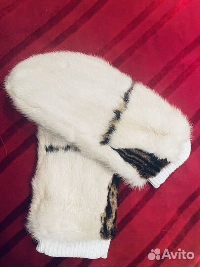 Варежки Светлые с рысь